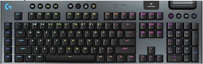 Logitech G915 X Lightspeed Wireless Mechanical Gaming Keyboard, Double-Shot PBT by LogitechG