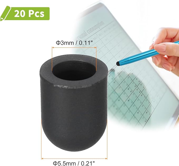 MECCANIXITY 20Pcs Replacement Stylus Pen Tips 5.5mm Conductive Capacitive Touch - Image 2