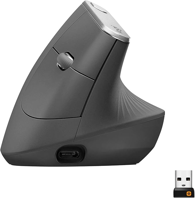 Logitech MX Vertical Wireless Mouse – Ergonomic Design Reduces Muscle Strain by Logitech