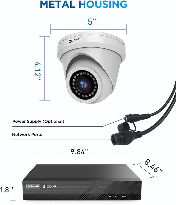 4COVR 4K PoE Security Camera System, 4K 8 Channel H.265 NVR - Image 9