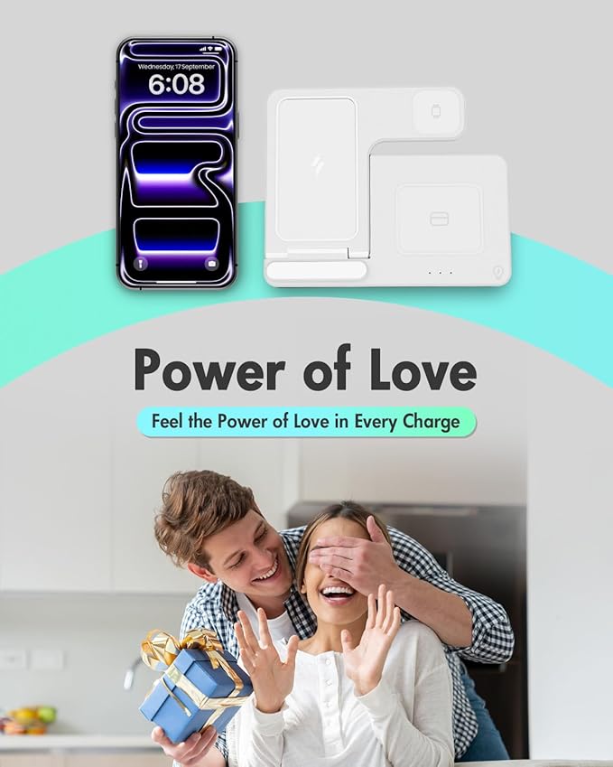 Wireless Charger Stand Charging Station: 3 in 1 Charger Stand Multiple Devices - Image 9