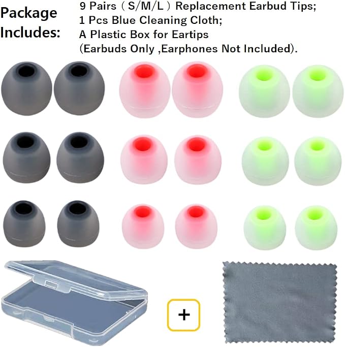 Silicone Earbud Tips Earbuds Replacement Ear Tips Gels Bud - Image 2