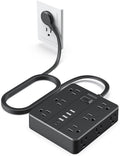 Power Strip Flat Plug with 12 Outlets 6 USB, SMNICE Surge Protector Charging by SMNICE