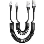 iPhone Charger Cable for Car, Retractable Charging Cord Compatible by PRAKIE