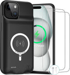 Battery Case for iPhone 15 Plus, 12000mAh Rechargeable Portable Charging Case by ZUEUS