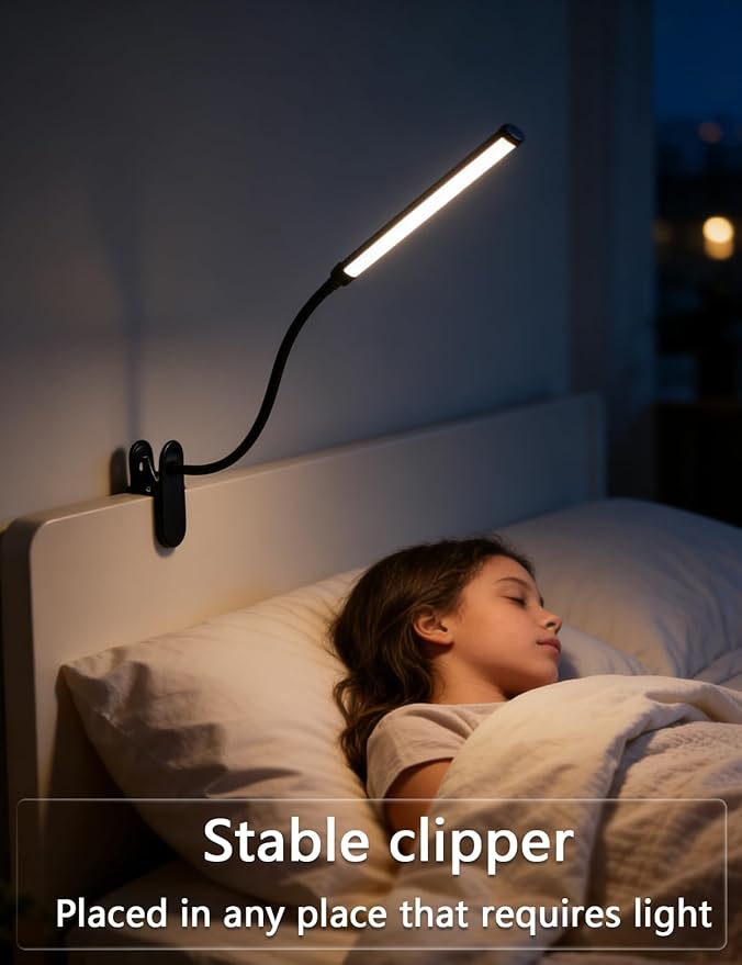 2 Pack Clip On LED Desk Lamp, 3 Lighting Modes 10 Brightness Levels, Flexible - Image 9