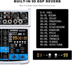 BOMGE 4 Channel Professional Audio Mixer, Sound Board Mixing Console - Image 4