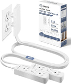 Saker Outlet Cover Extension Cord | 8ft Flat Extension Cord by Saker