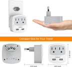 TESSAN Brazil Power Adapter, US to Brazil Plug Adaptor - Image 6