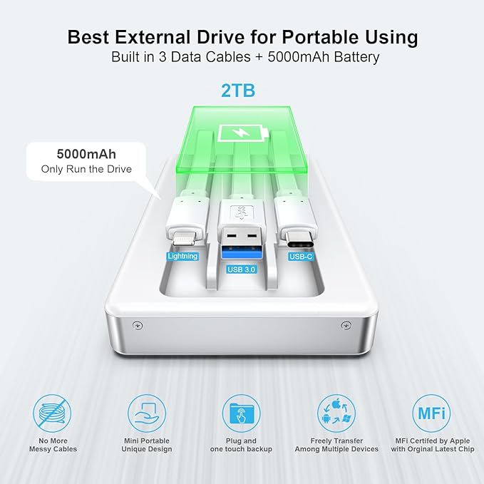 ySky MFi Certified 2TB External Hard Drive - Image 4