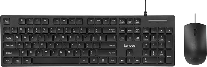 Lenovo 305 USB-C Wired Keyboard & Mouse Combo, Spill-Resistant, Narrow Border by LENOVO