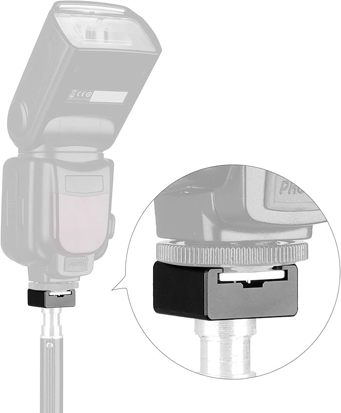 Updated Anwenk Flash Cold Shoe Mount Adapter Flash Shoe Mount Flash Stand - Image 4