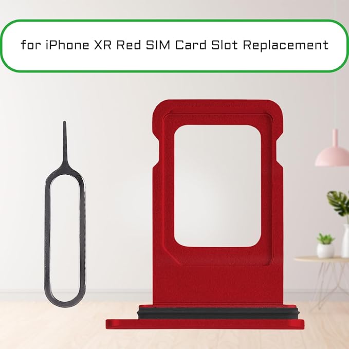 for iPhone XR Red SIM Card Slot Replacement Single SIM Version Card Tray Holder - Image 2