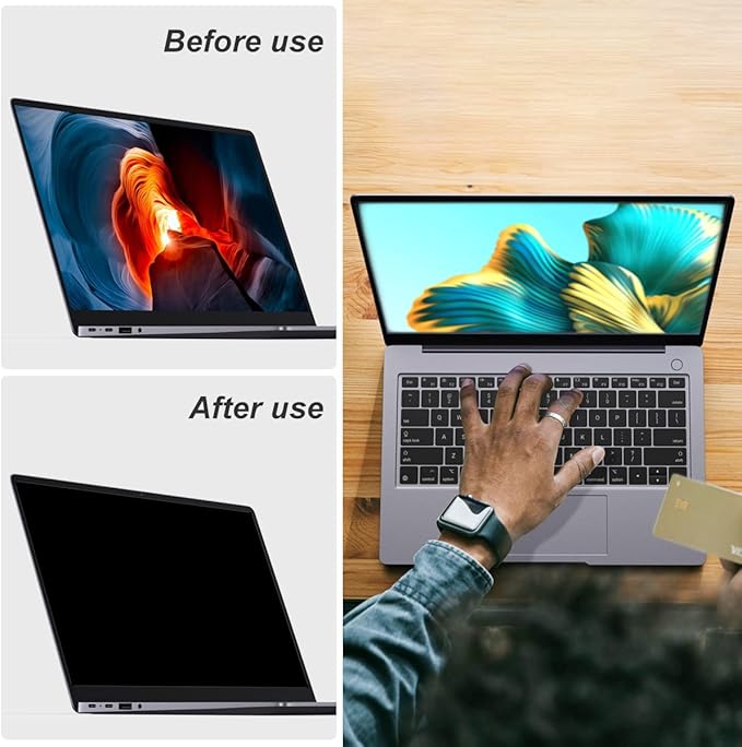 Laptop Privacy Screen Filters 15.6 Inch 16:9 Aspect Privacy Filter - Image 2