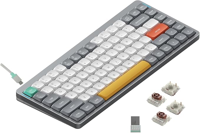 nuphy Air75 V2 Portable 75% Mechanical Keyboard, Wireless Keyboard, Supports by NuPhy
