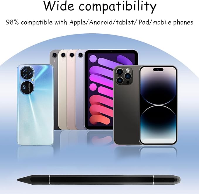 Stylus Pens for iPad, Luntak 3 in 1 Ballpoint Pen, Fiber Tip & Clear Disc - Image 6