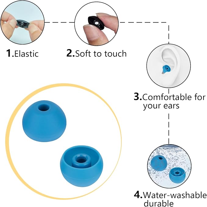 Ear Bud Covers Silicone Replacement Earbud Tips Compatible - Image 5