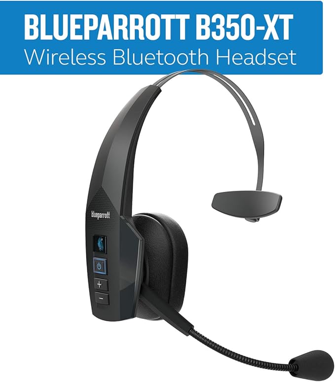 BlueParrott B350-XT Mono Bluetooth Wireless Headphones 96% Noise Canceling Over - Image 2