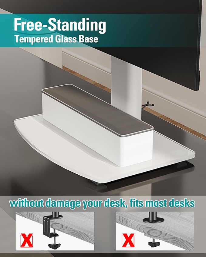 MOUNT PRO Single Monitor Stand Fits Max 32 inch Screen, Free-Standing Computer - Image 3