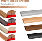 Floor Cord Cover Cavity 0.8"x0.37" Self Adhesive Cord Hider, 10FT Low Profile - Image 9