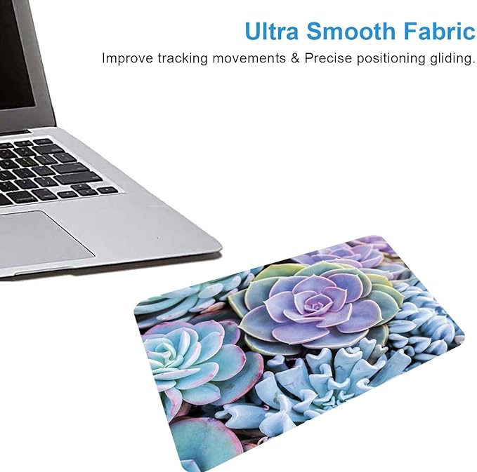 Succulents Mouse Mat, Waterproof Mouse Pad Non-Slip Rubber Base - Image 4