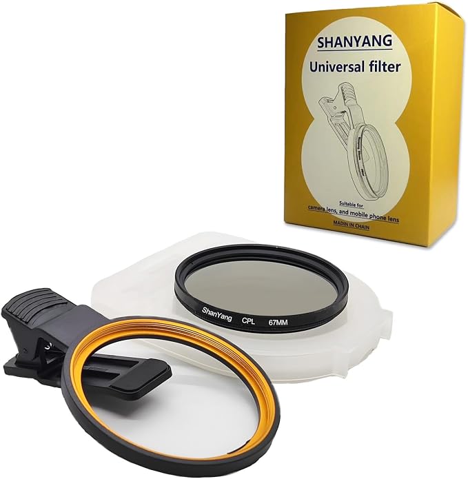 67mm Clip-on CPL Phone Camera Lens Filter, Polarized Camera Lens CPL Filter by Unknown
