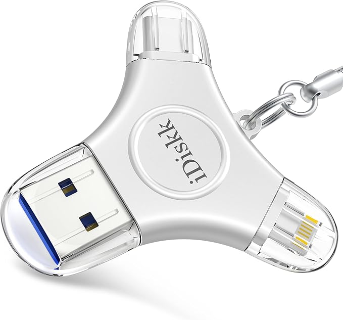 App-le Certified iDiskk 128GB Phone flashdrive iPhone 15 16 Photo Stick USB C by iDiskkDirect