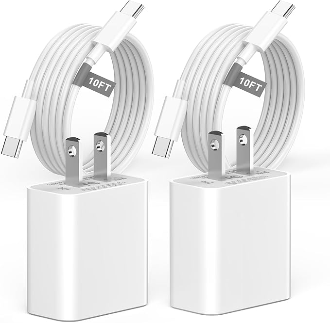 Matsusho iPhone 16 15 Charger Fast Charging 10 FT, 2 Pack 20W USB C Wall by MatsushoUSBCCharger