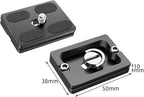 Maxmoral 2PCS 38x50mm Black Universal Metal Quick Release Plate - Image 5