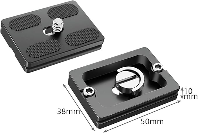 Maxmoral 2PCS 38x50mm Black Universal Metal Quick Release Plate - Image 5