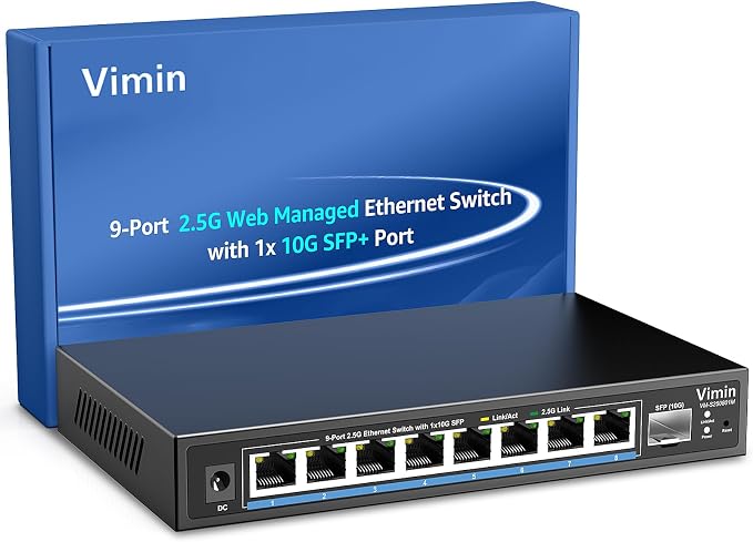 8 Port 2.5G Web Managed Ethernet Switch by Vimin