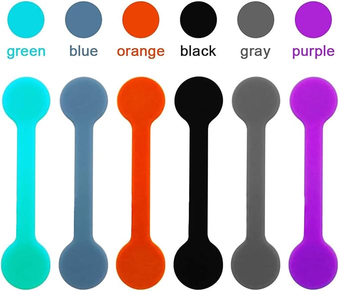 6 Pack Magnetic Twist Ties, Viaky Multicolor Magnet Keeper Bands Winder Wrap - Image 2