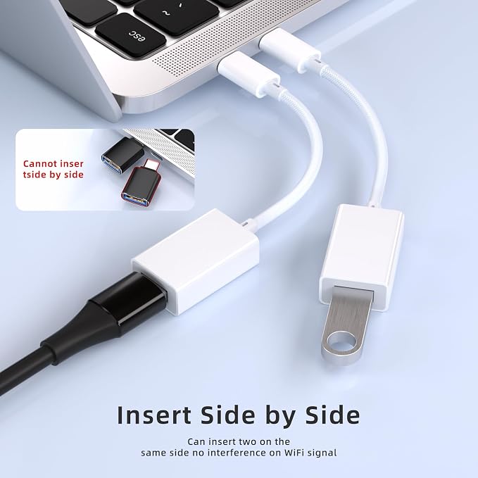USB C to USB 3.0 Adapter 2 Pack, USB C Male to USB Female OTG Cable - Image 5