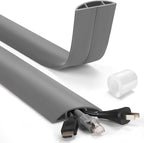 4ft Cord Cover for Wires on Floor, Hide Electrical Hider Protector, Cable by LZEOY