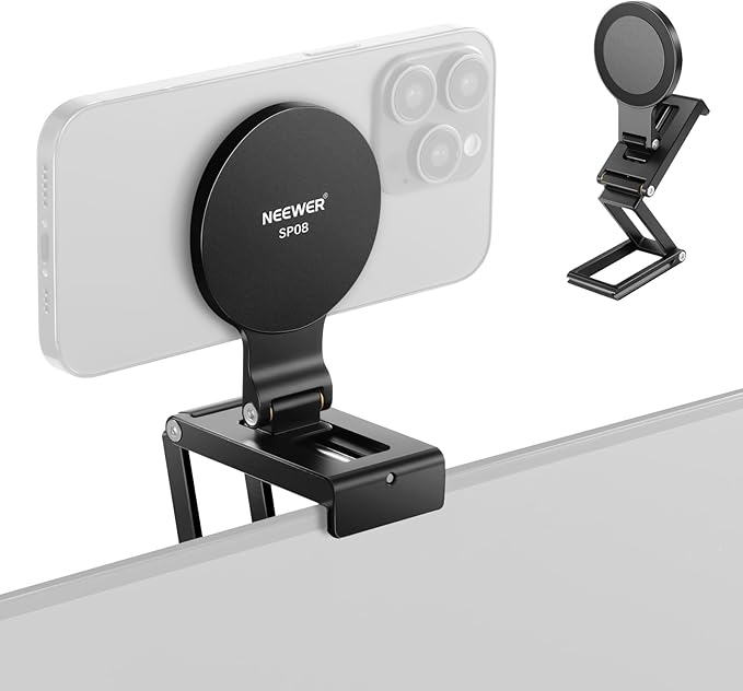 NEEWER Continuity Camera Mount for Desktop Monitor, Magnetic Tri Fold Desk by Neewer