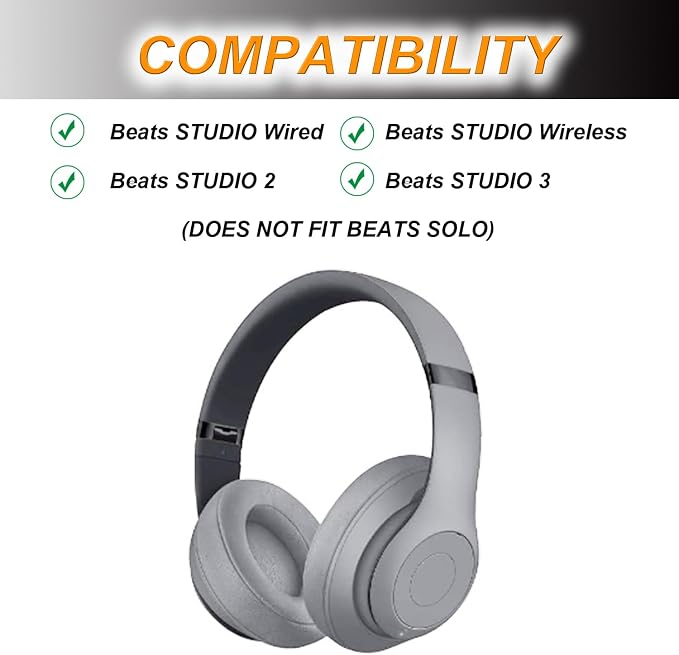 Replacement Ear Pads Cushions for Beats Studio（B0501、B0500），Beats Studio 2 & - Image 4