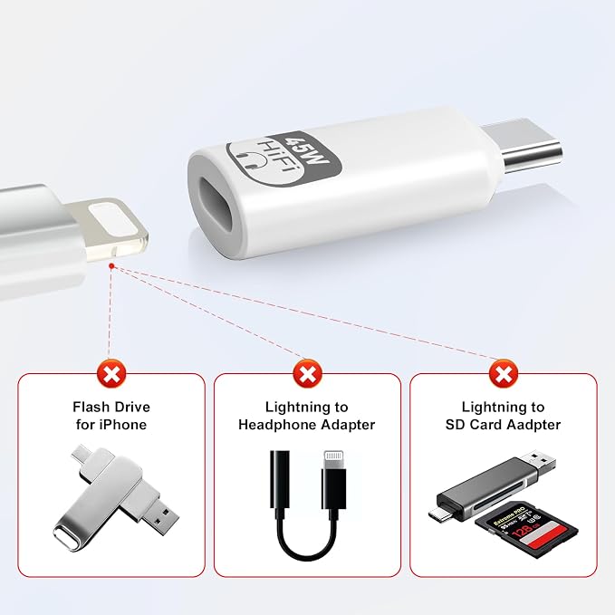 USB C to Lightning Audio Adapter, Lightning to USB C Hi-Fi Adapter - Image 7