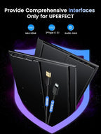 UPERFECT Portable Monitor 4K 120HZ QLED 17.3" | 0.1ms Gaming Monitor, 500 Nits - Image 9