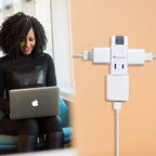SYCON 2 Prong Swivel Wall Adapter, Electrical 4 Way Outlet Expander Plug - Image 5