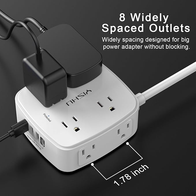 6 Ft Surge Protector Power Strip - Image 3