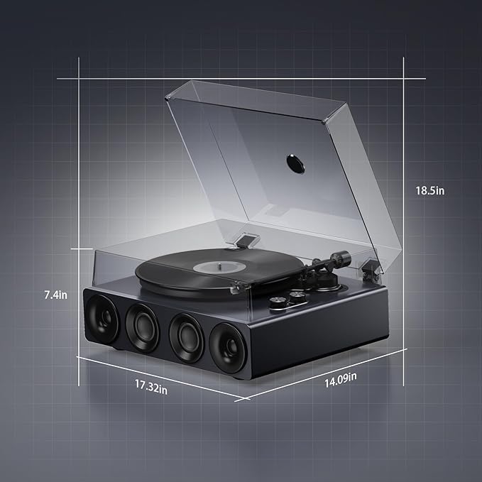 1 by ONE High Fidelity Record Player, All-in-One Turntable - Image 6