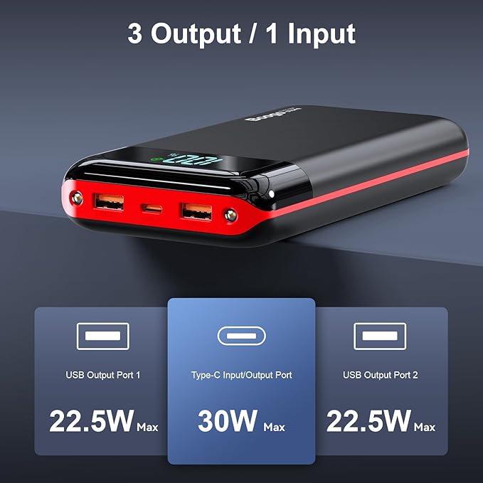 Portable Charger Power Bank 52800mAh Powerbank PD 30W and QC 4.0 Fast Charging - Image 7