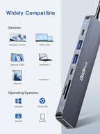 USB C Hub, dockteck 7 in 1 Multiport USB C Adapter - Image 6