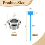 uxcell Desk Grommet, 11/16" Zinc Alloy Cable Hole Cover Wire Cord Organizer - Image 2