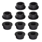 10 pcs 3/4" Drill Hole，3/8" ID Black Silicone Top hat Rubber Grommets by Unknown