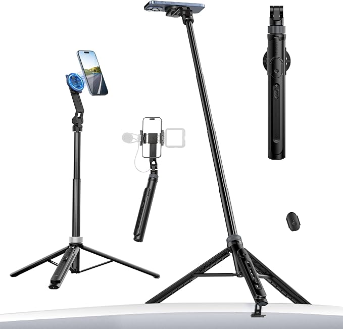 ULANZI TT88 Magnetic Tripod for iPhone, 2-in-1 Phone Clip & Dual Cold Shoe by ulanzi