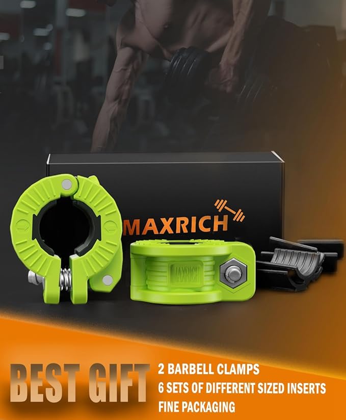 MAXRICH Barbell Clamp 1 inch Multiple Sizes & Adjustable Weight Clips - Image 7