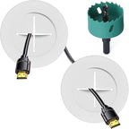 TV Wire Hider Kit for Wall Mount TV, Includes 2 Pass Throughs and Hole Saw by Riozoo%C2%AE-EmbellishYouLife