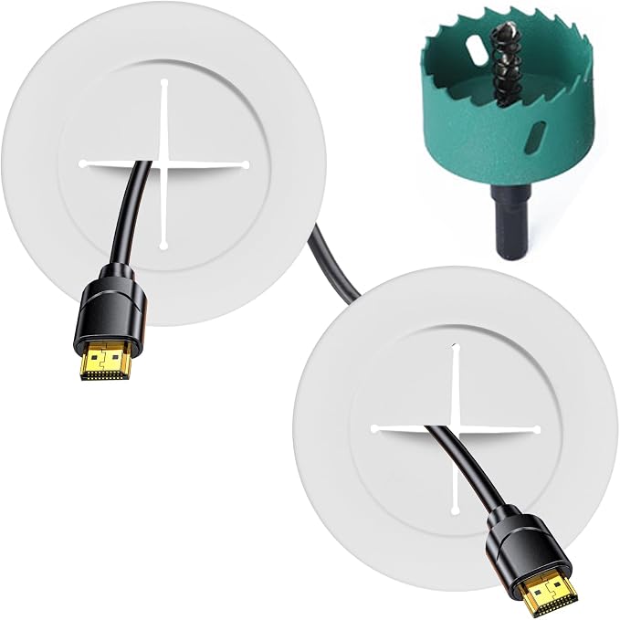 TV Wire Hider Kit for Wall Mount TV, Includes 2 Pass Throughs and Hole Saw by Riozoo%C2%AE-EmbellishYouLife
