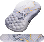 Mouse Pad Wrist Support, Laokiiy 2 in1 Keyboard Wrist Rest+ Ergonomic Mouse Pad by Laokiiy